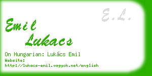 emil lukacs business card
