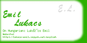 emil lukacs business card